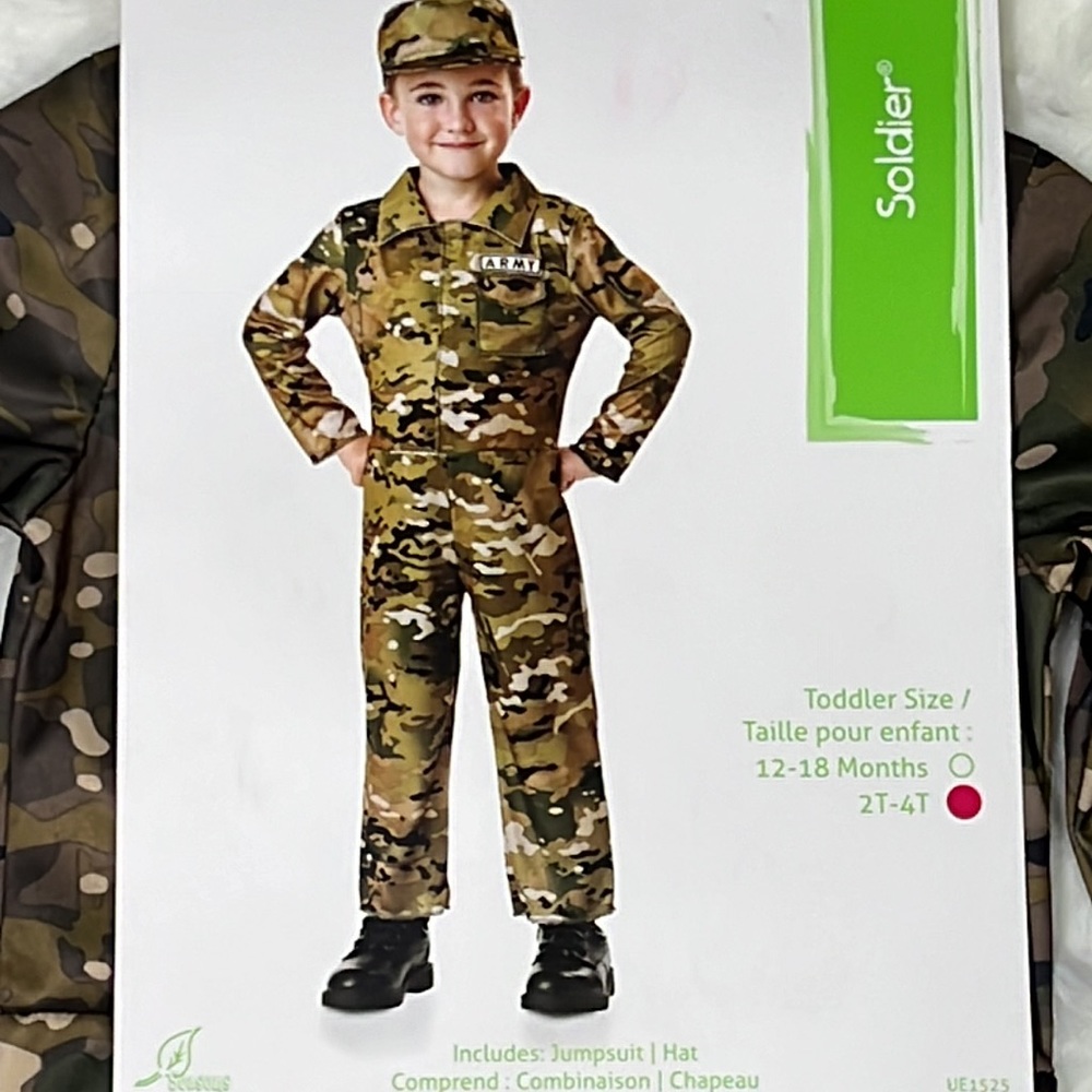 NEW Army Girls Halloween Costume Size 2-4T